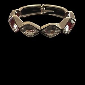 Vintage Silver and Clear Gem Bracelet